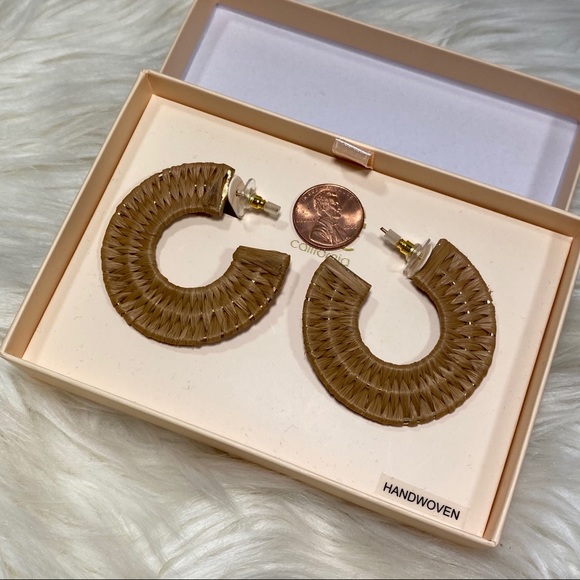 2 for $25 handwoven hoops NIB - Picture 2 of 2